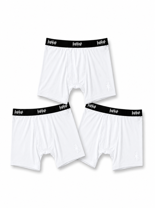 White ProStretch Boxer Briefs - 3 Pack